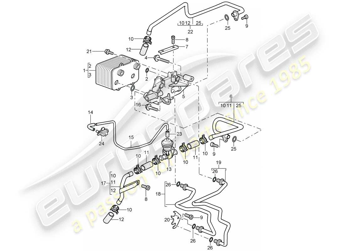 a part diagram from the porsche boxster 987 (2007) parts catalogue