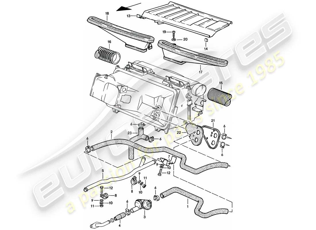 a part diagram from the porsche 928 parts catalogue