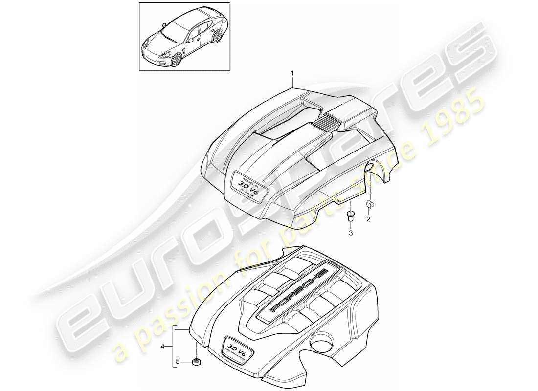 a part diagram from the porsche panamera 970 (2015) parts catalogue