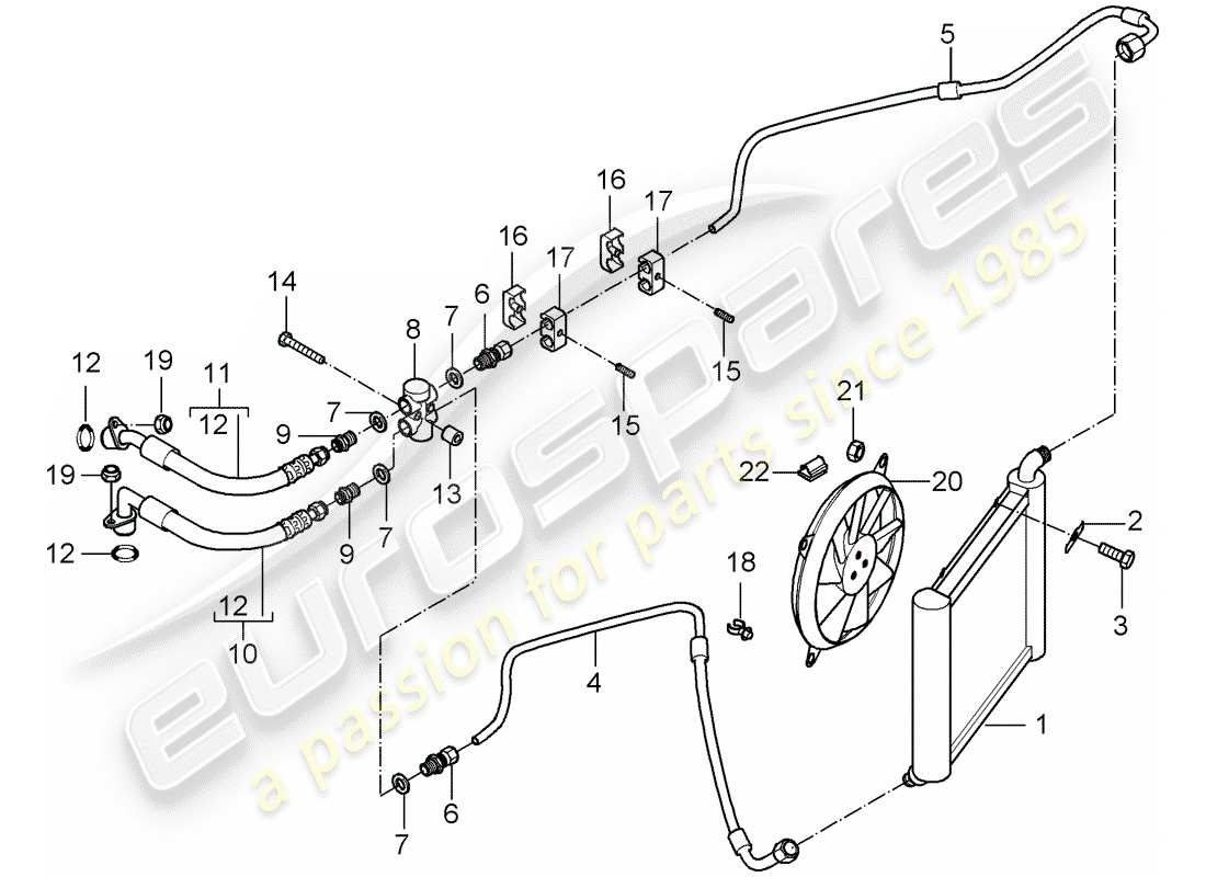 a part diagram from the porsche carrera gt parts catalogue