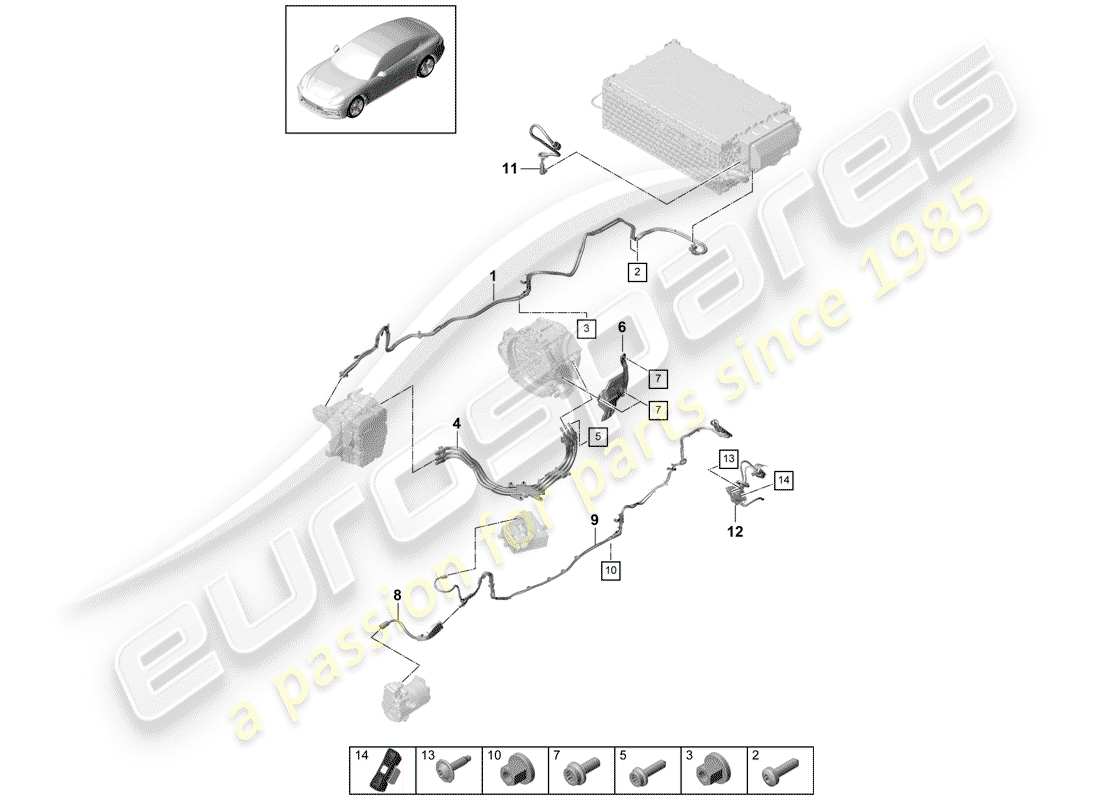 a part diagram from the porsche panamera parts catalogue