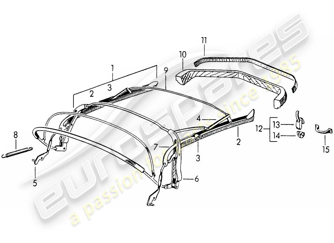 a part diagram from the porsche 356 parts catalogue