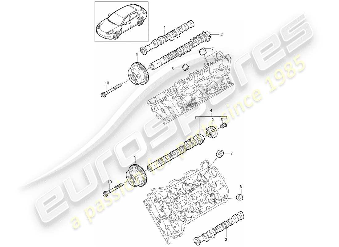 a part diagram from the porsche panamera 970 (2016) parts catalogue