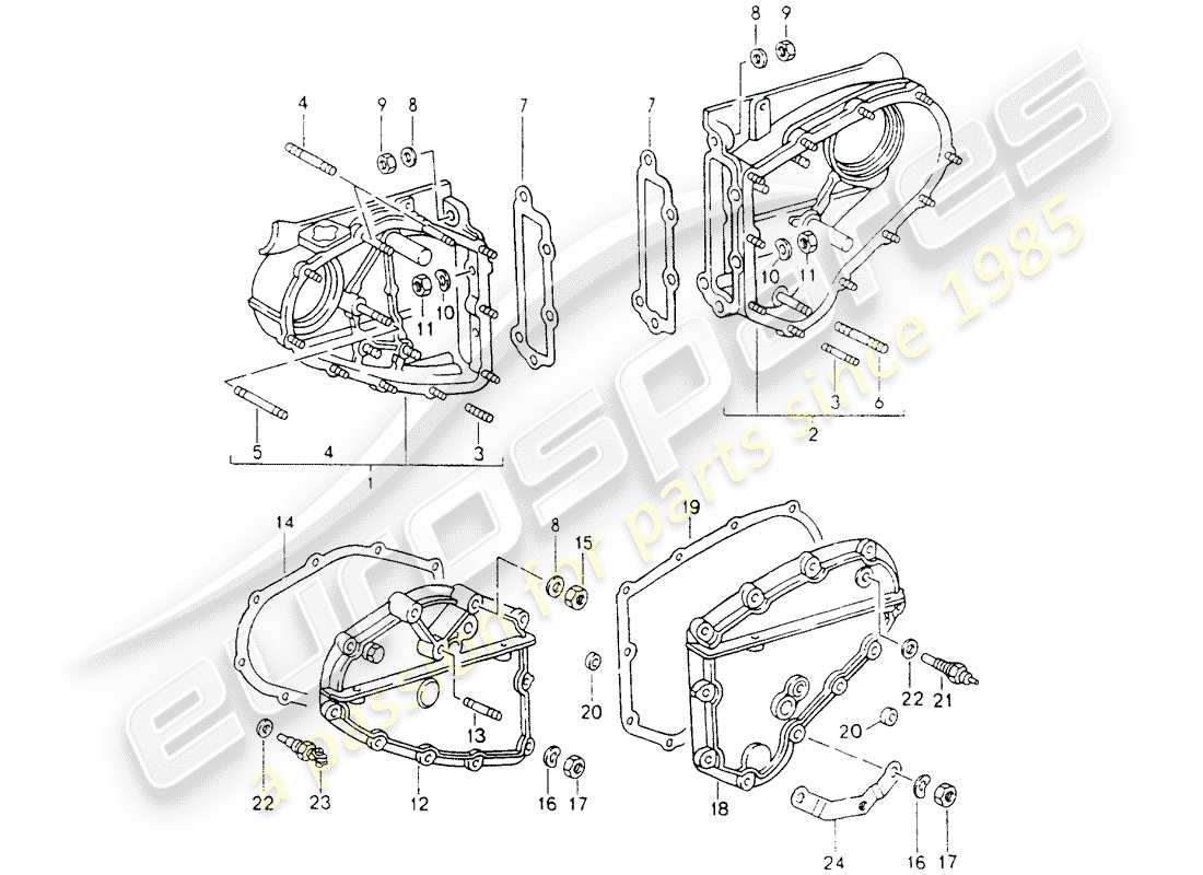 a part diagram from the porsche 964 parts catalogue