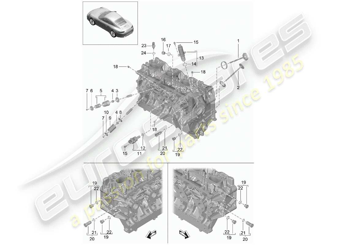 a part diagram from the porsche 991 parts catalogue