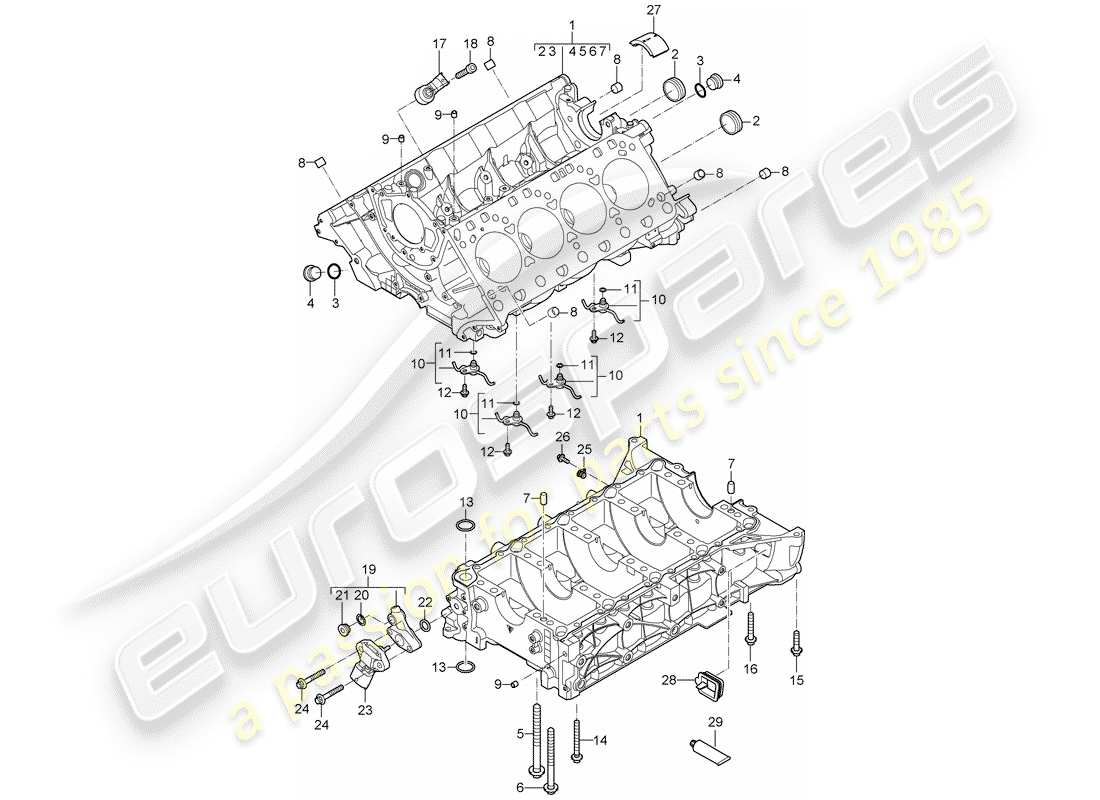 a part diagram from the porsche cayenne (2008) parts catalogue