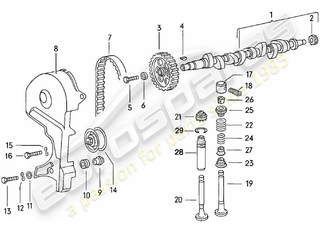 a part diagram from the porsche 924 parts catalogue