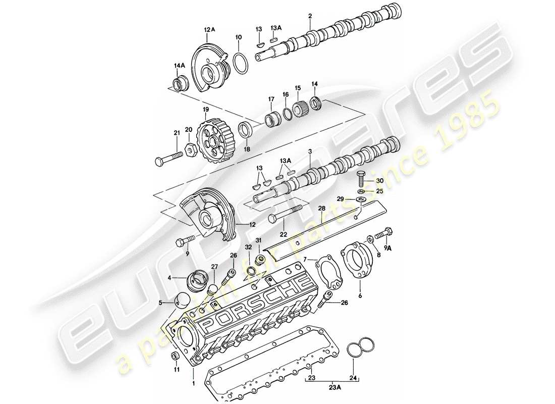 a part diagram from the porsche 928 (1979) parts catalogue