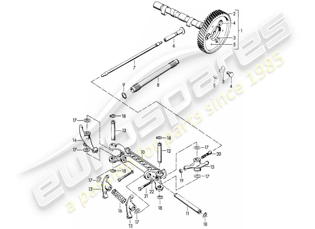 a part diagram from the porsche 356 parts catalogue