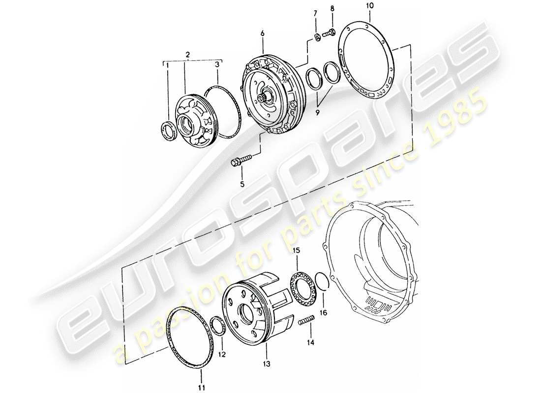 a part diagram from the porsche 928 parts catalogue