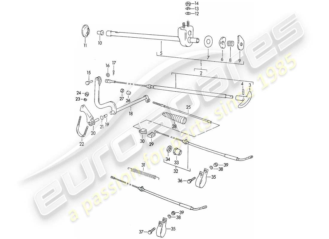 a part diagram from the porsche 356 parts catalogue