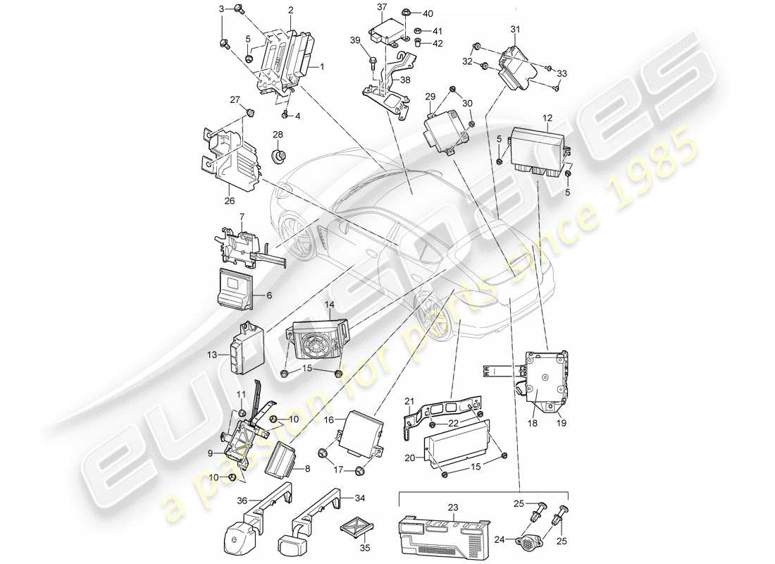 a part diagram from the porsche panamera 970 (2012) parts catalogue