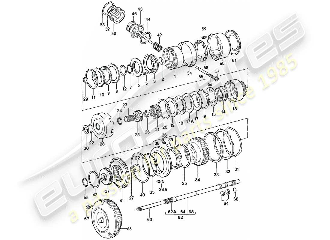 a part diagram from the porsche 944 (1988) parts catalogue