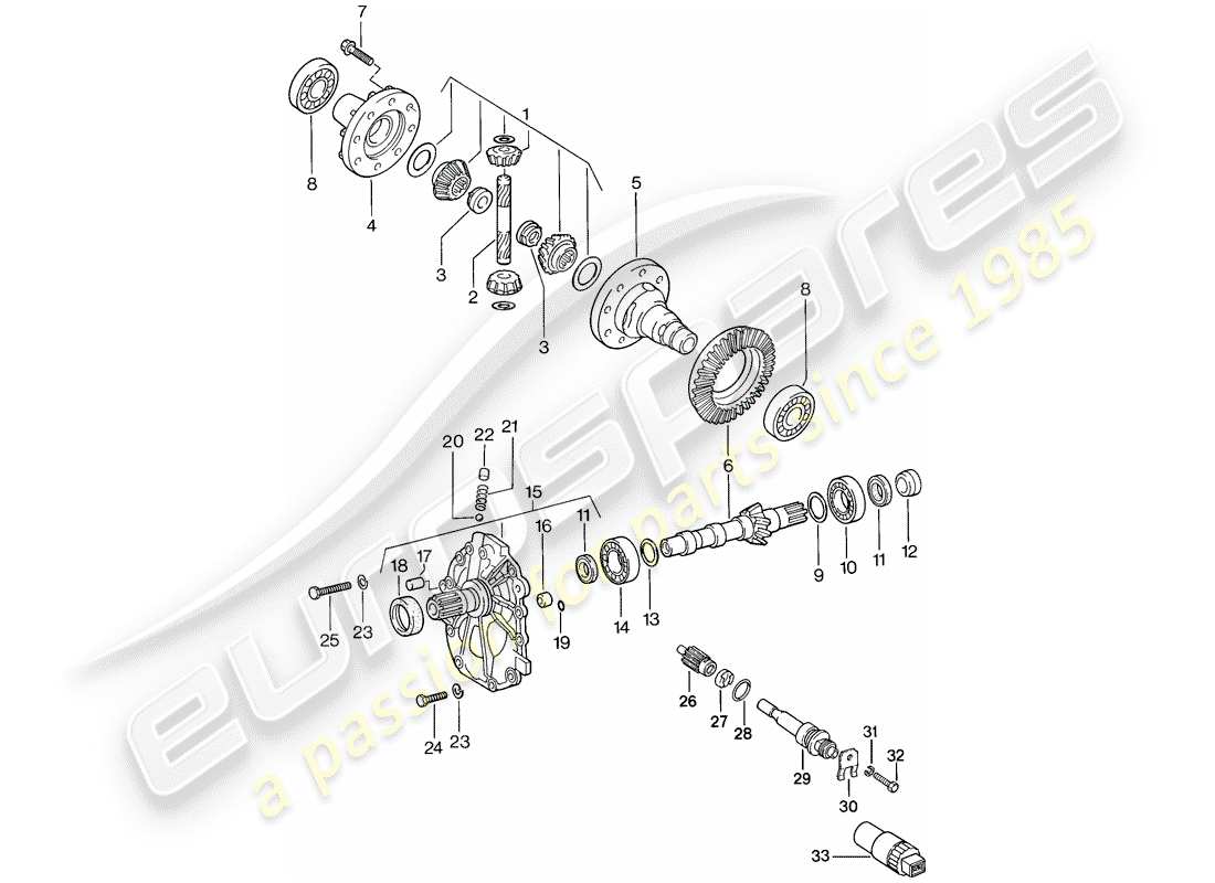 a part diagram from the porsche 944 parts catalogue