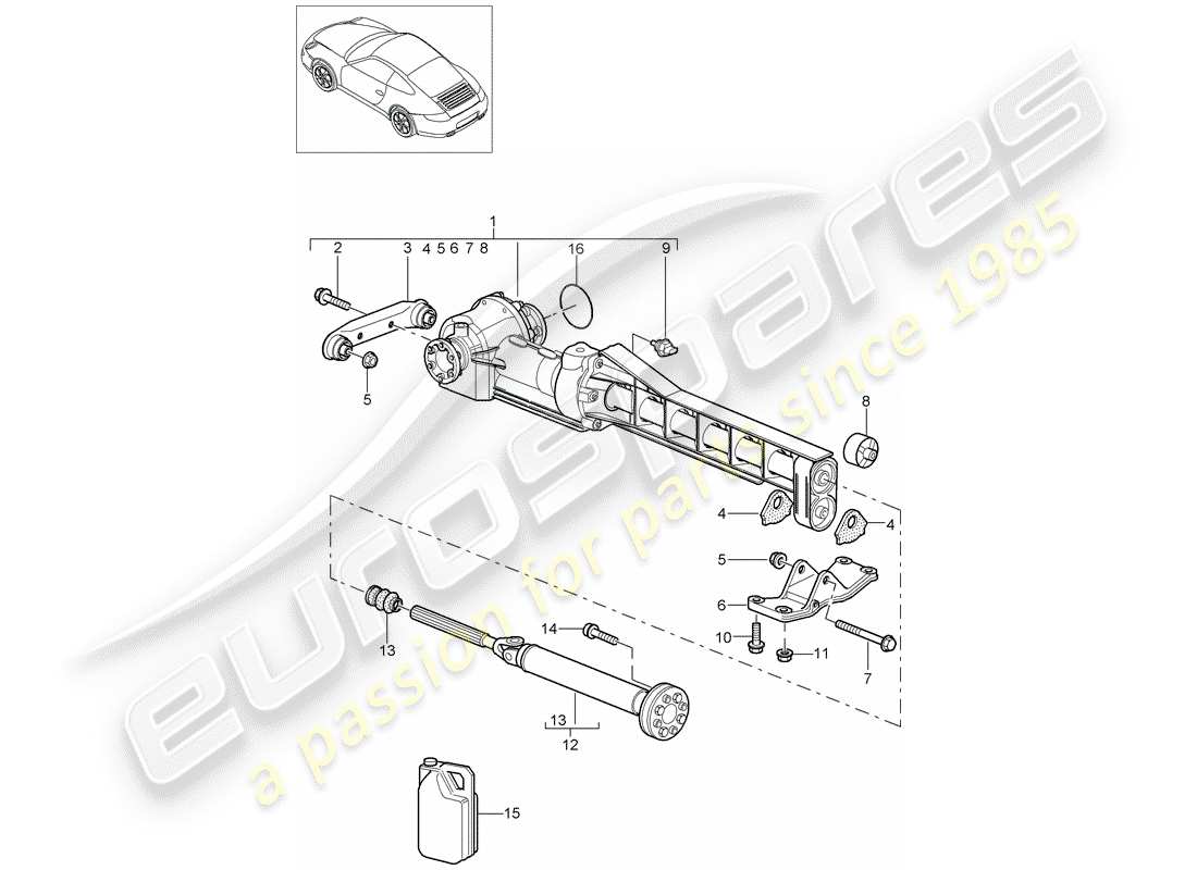 a part diagram from the porsche 997 parts catalogue