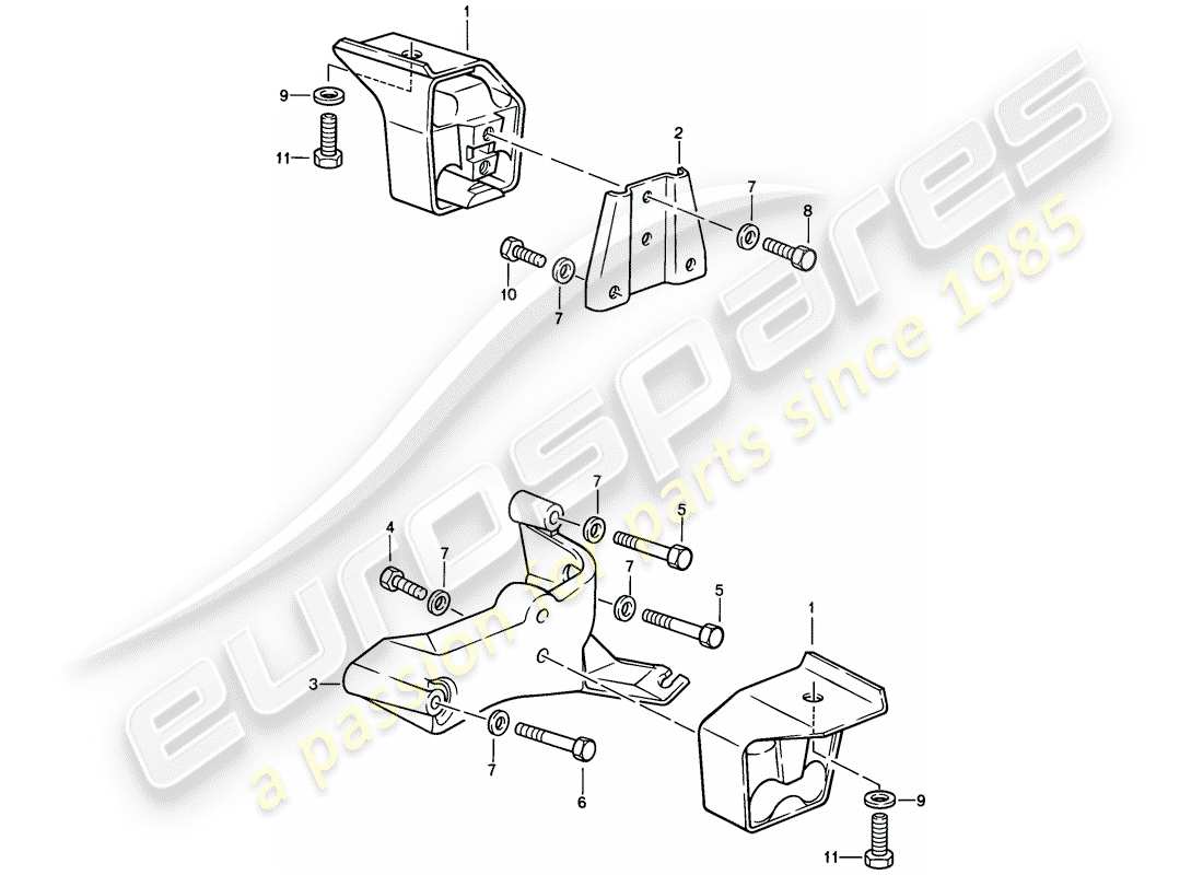 a part diagram from the porsche 924 parts catalogue