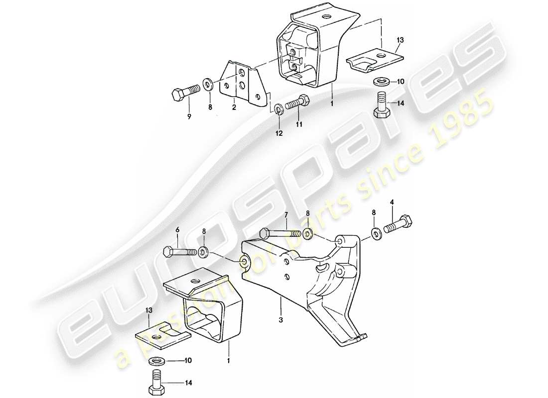 a part diagram from the porsche 924 parts catalogue