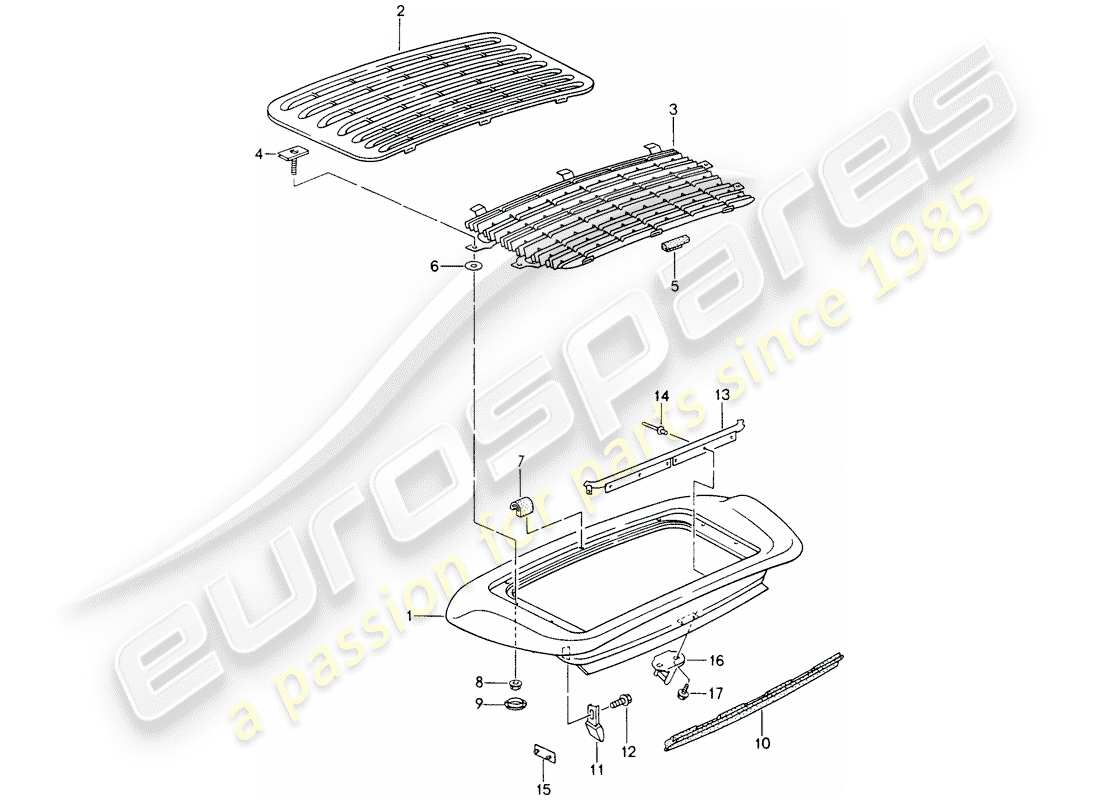 a part diagram from the porsche 993 parts catalogue