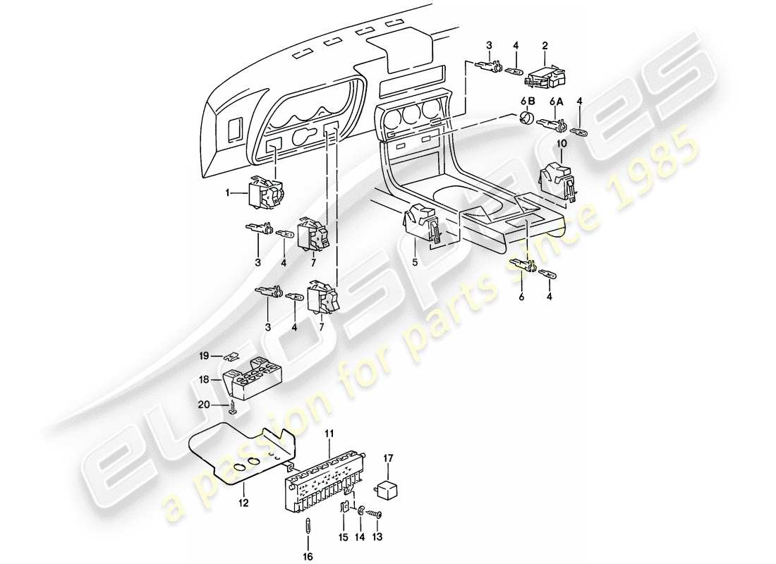 a part diagram from the porsche 924 parts catalogue