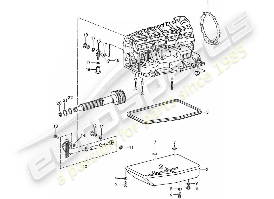 a part diagram from the porsche 993 parts catalogue