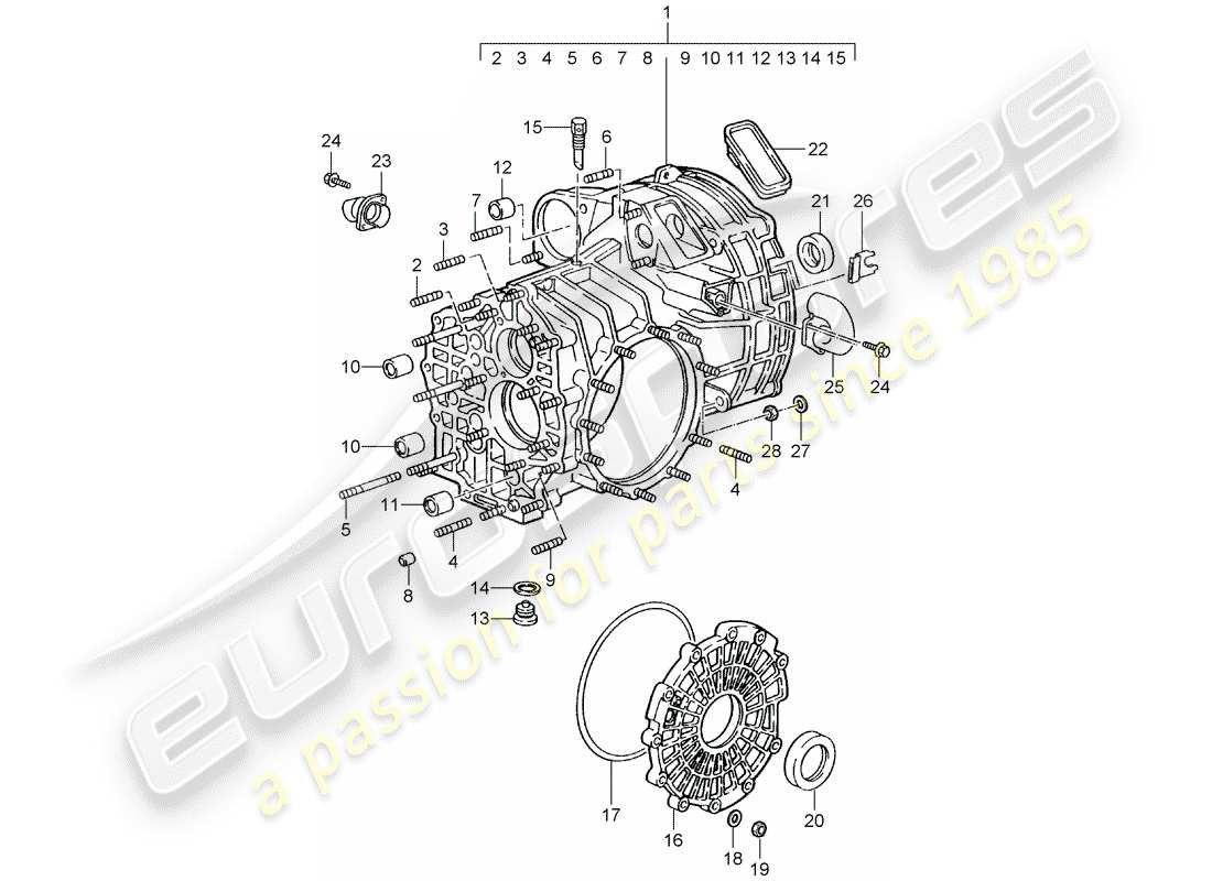 a part diagram from the porsche 993 parts catalogue