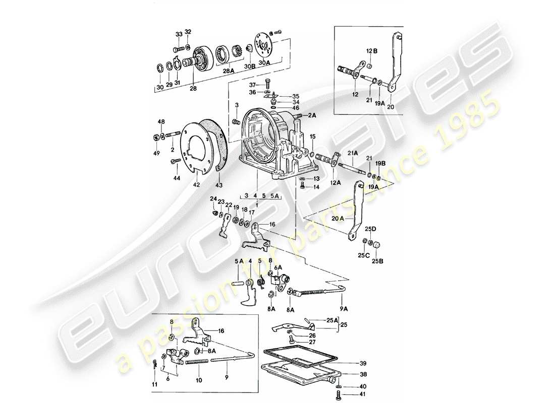 a part diagram from the porsche 924 parts catalogue