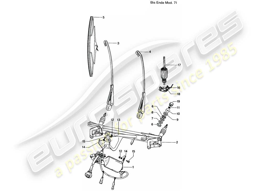 a part diagram from the porsche 914 parts catalogue