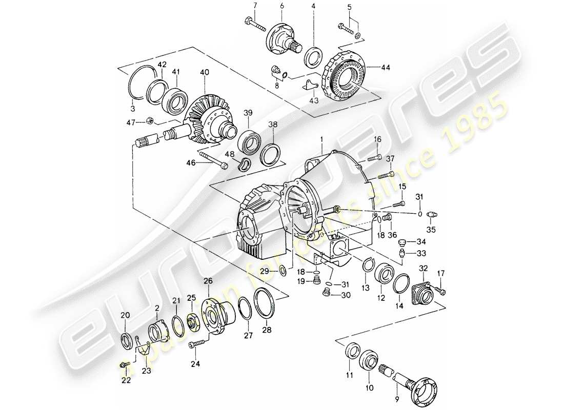 a part diagram from the porsche 964 parts catalogue