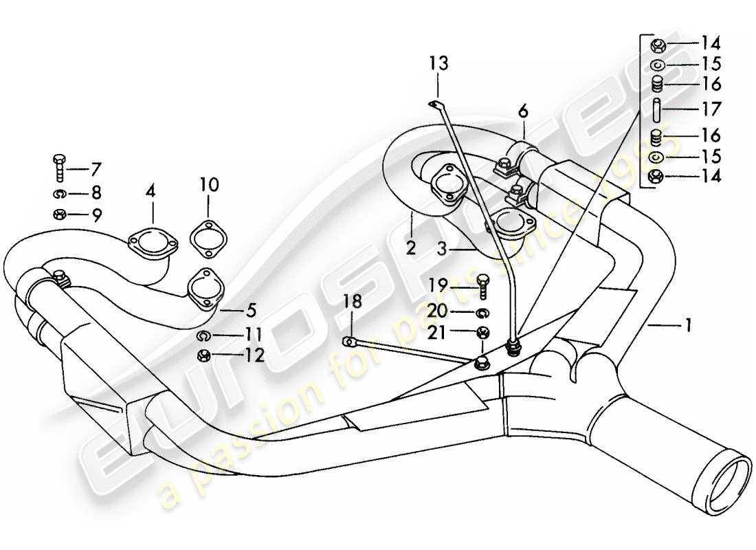 a part diagram from the porsche 356 parts catalogue