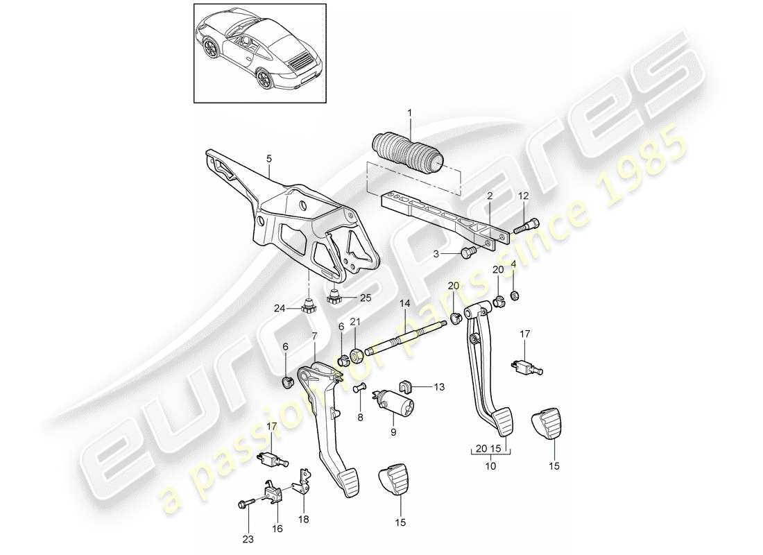 a part diagram from the porsche 997 parts catalogue