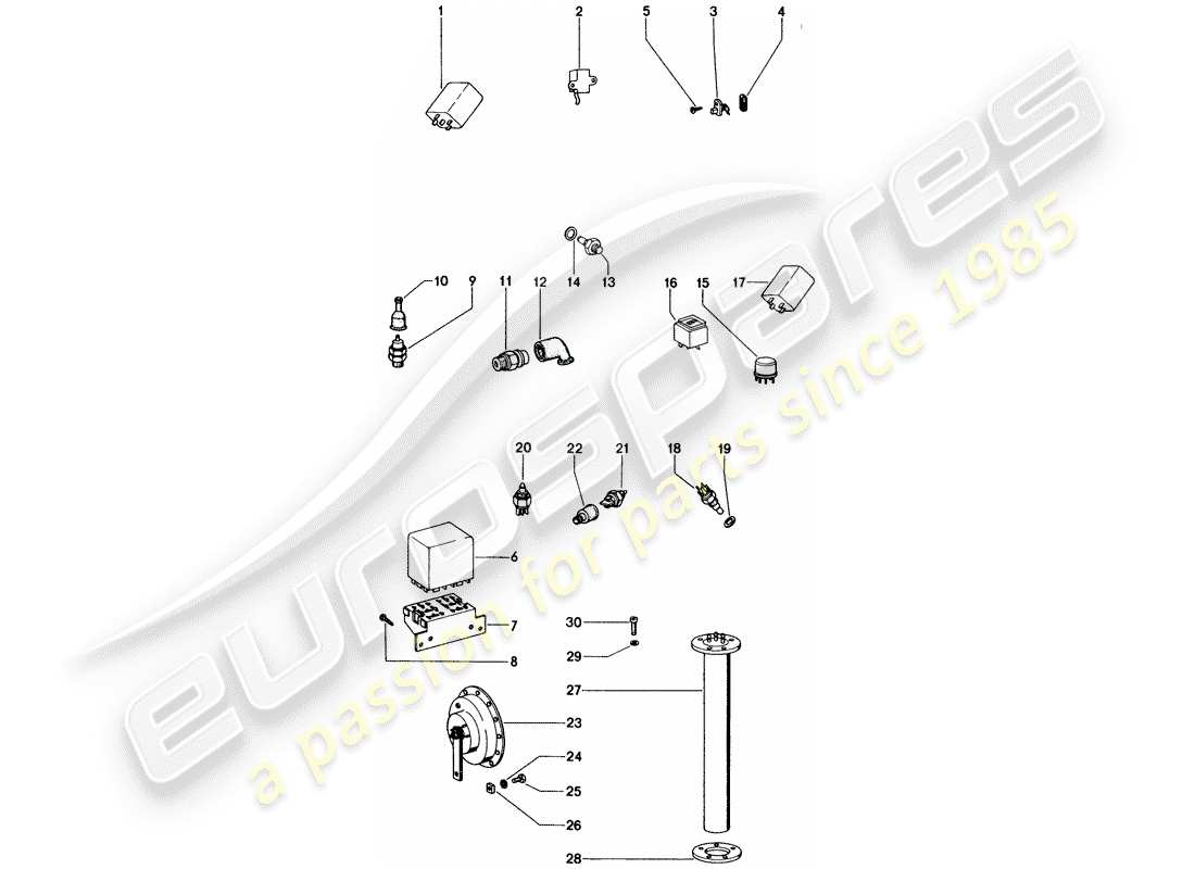 a part diagram from the porsche 914 parts catalogue