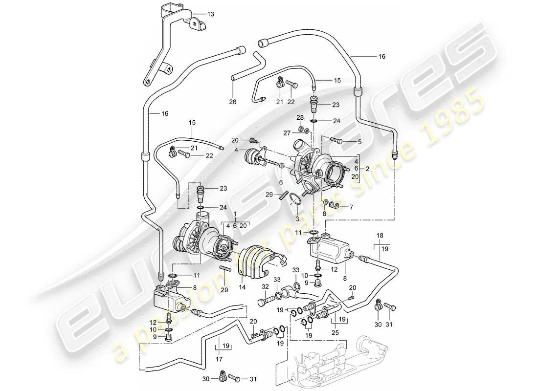 a part diagram from the porsche 996 parts catalogue