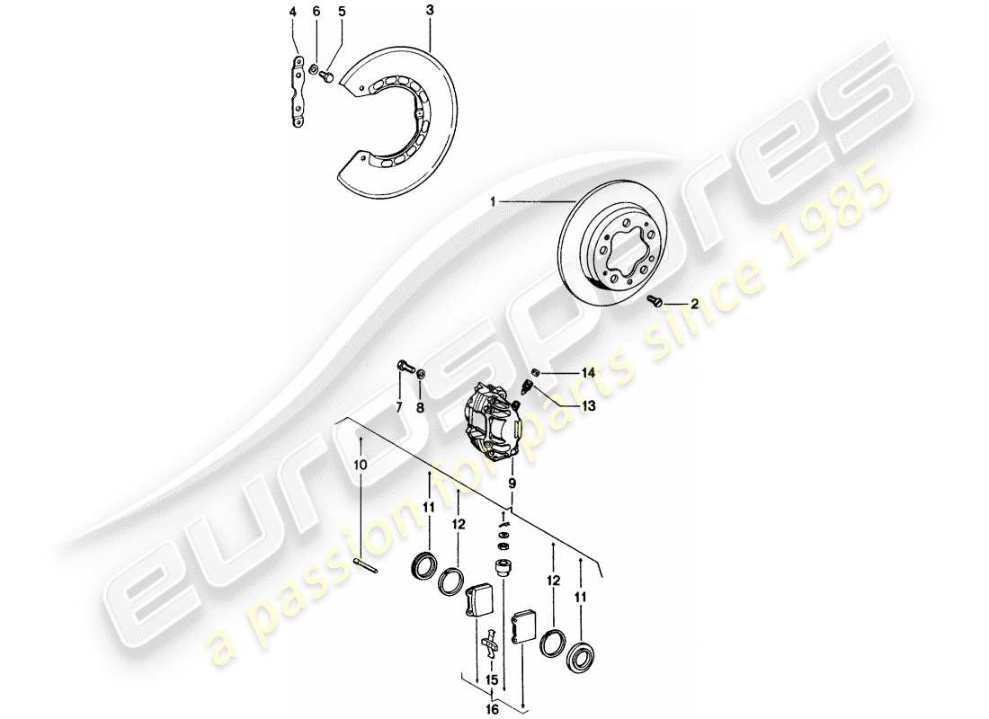 a part diagram from the porsche 914 parts catalogue