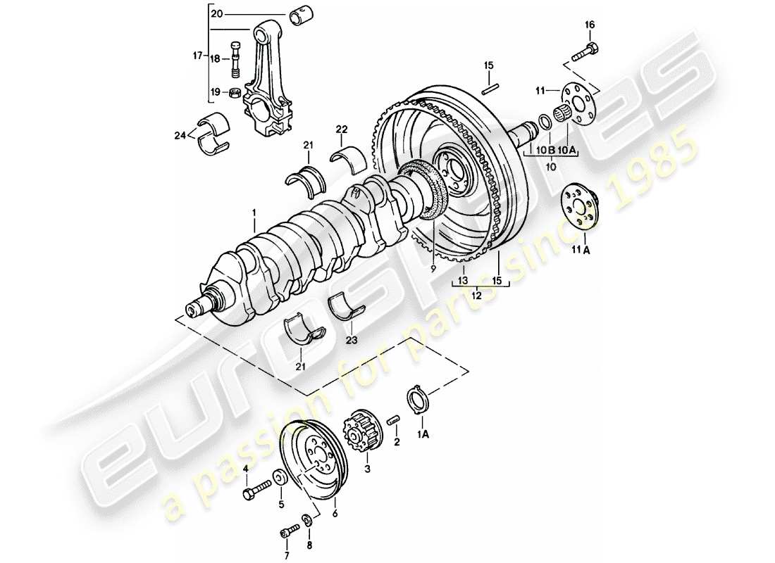 a part diagram from the porsche 924 parts catalogue