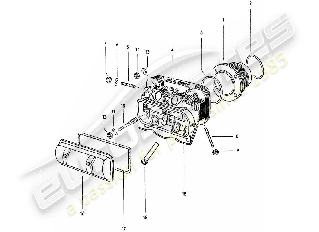 a part diagram from the porsche 914 parts catalogue