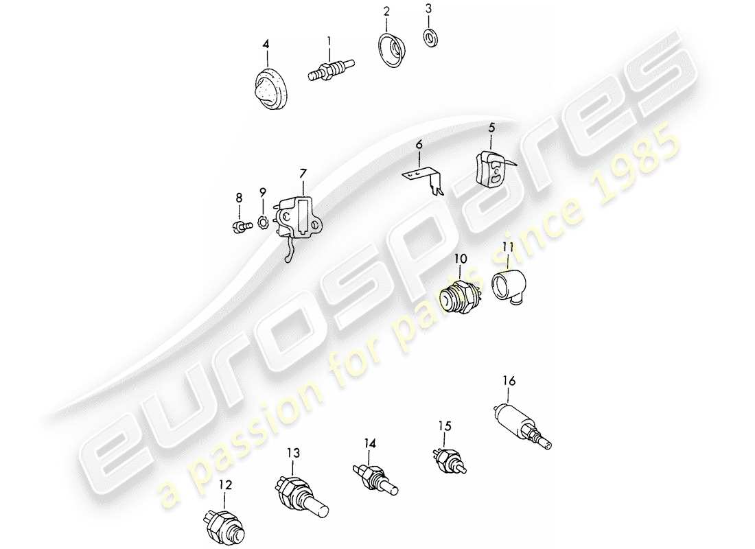 a part diagram from the porsche 911 (1971) parts catalogue