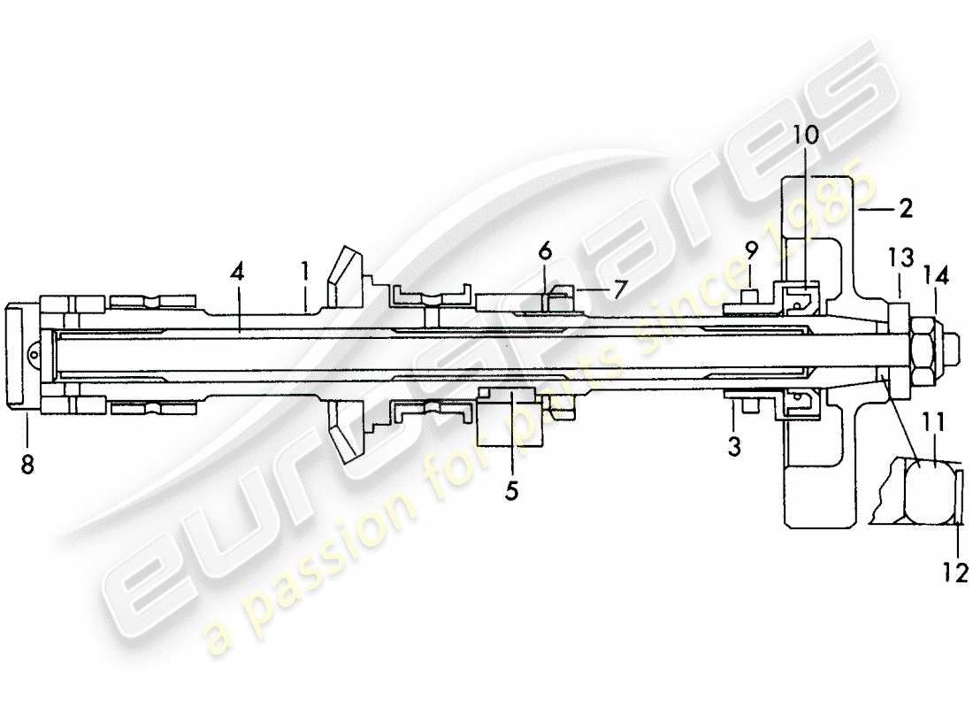 a part diagram from the porsche 356 parts catalogue