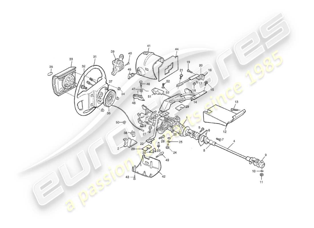 a part diagram from the aston martin v8 virage (2000) parts catalogue