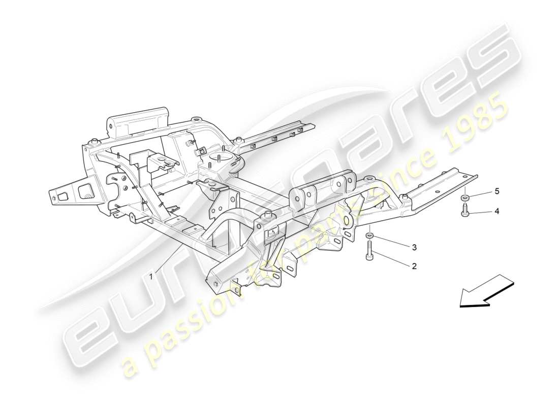 maserati granturismo s (2013) front underchassis parts diagram