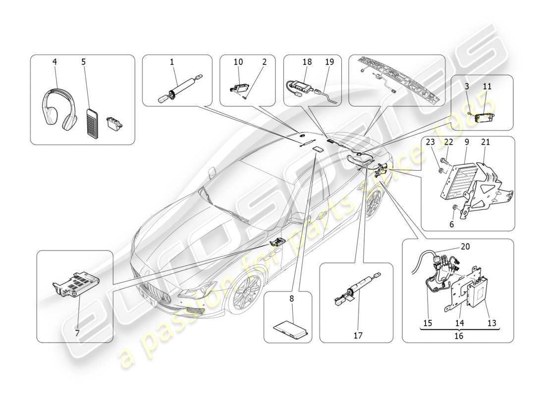 maserati qtp 3.0 bt v6 410hp (2014) it system part diagram