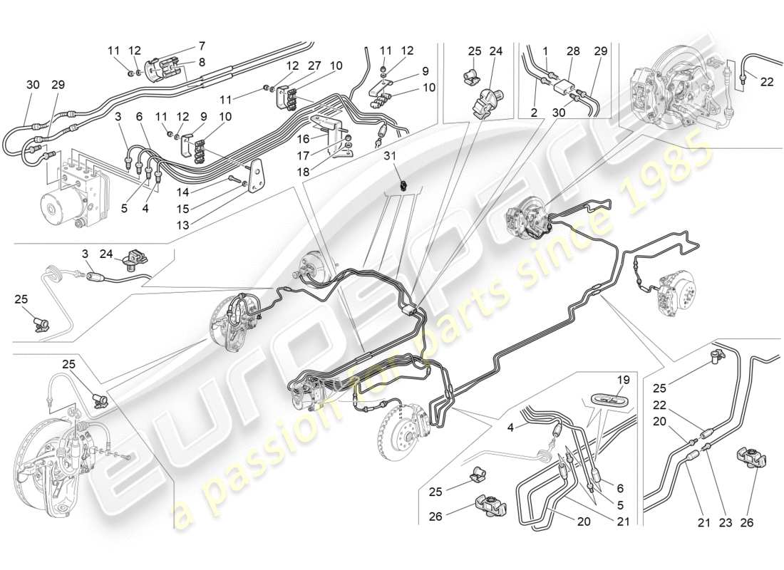 maserati qtp 3.0 tds v6 275hp (2015) lines part diagram