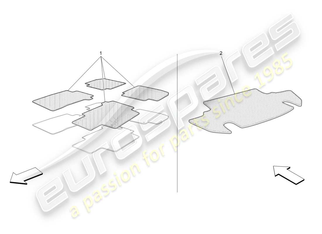 maserati granturismo s (2013) standard provided parts diagram