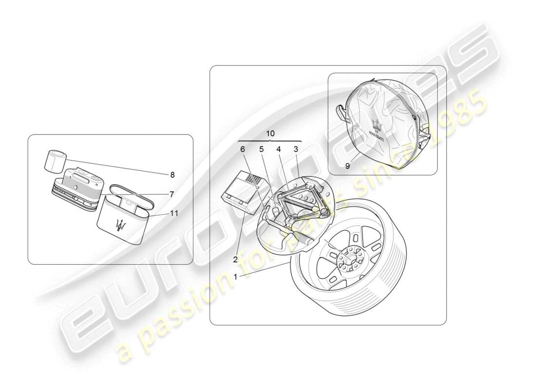 a part diagram from the maserati granturismo parts catalogue