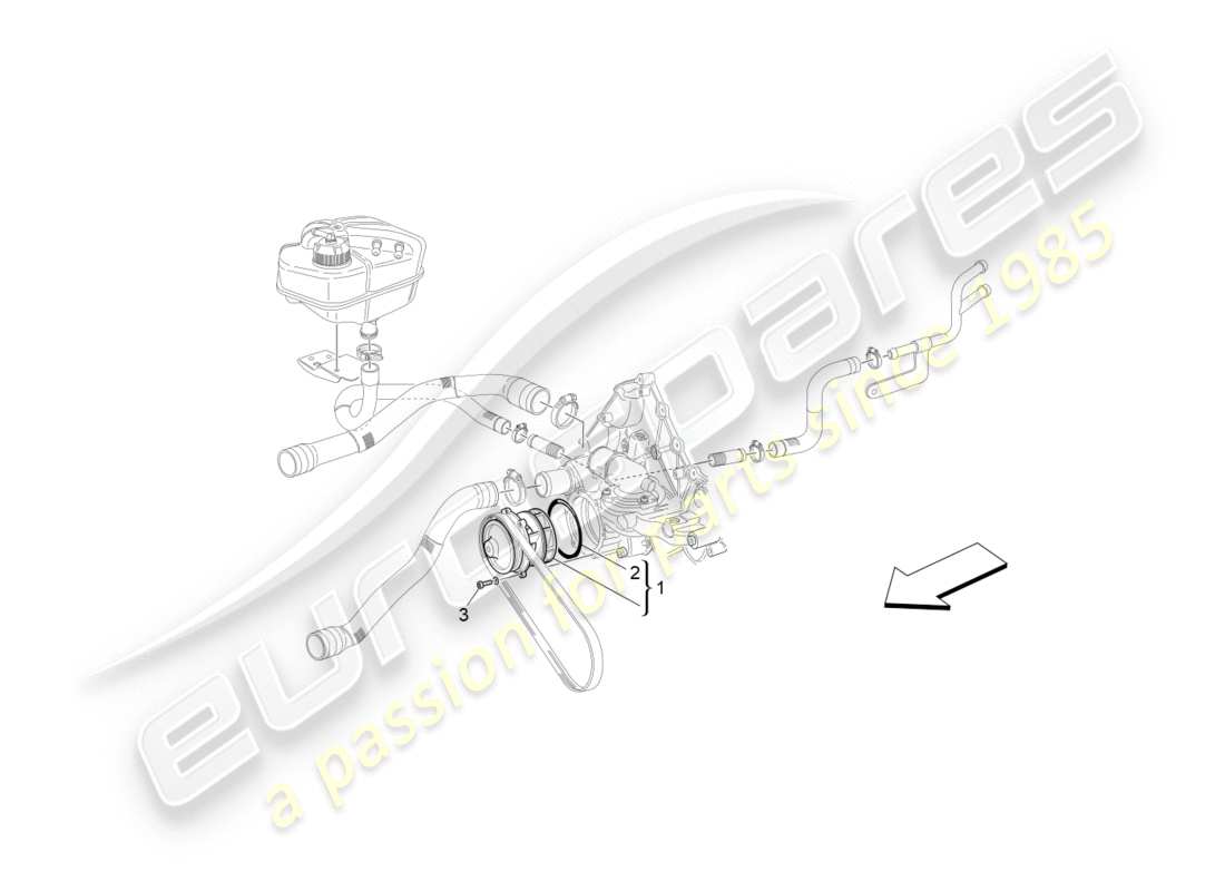 a part diagram from the maserati granturismo (2016) parts catalogue