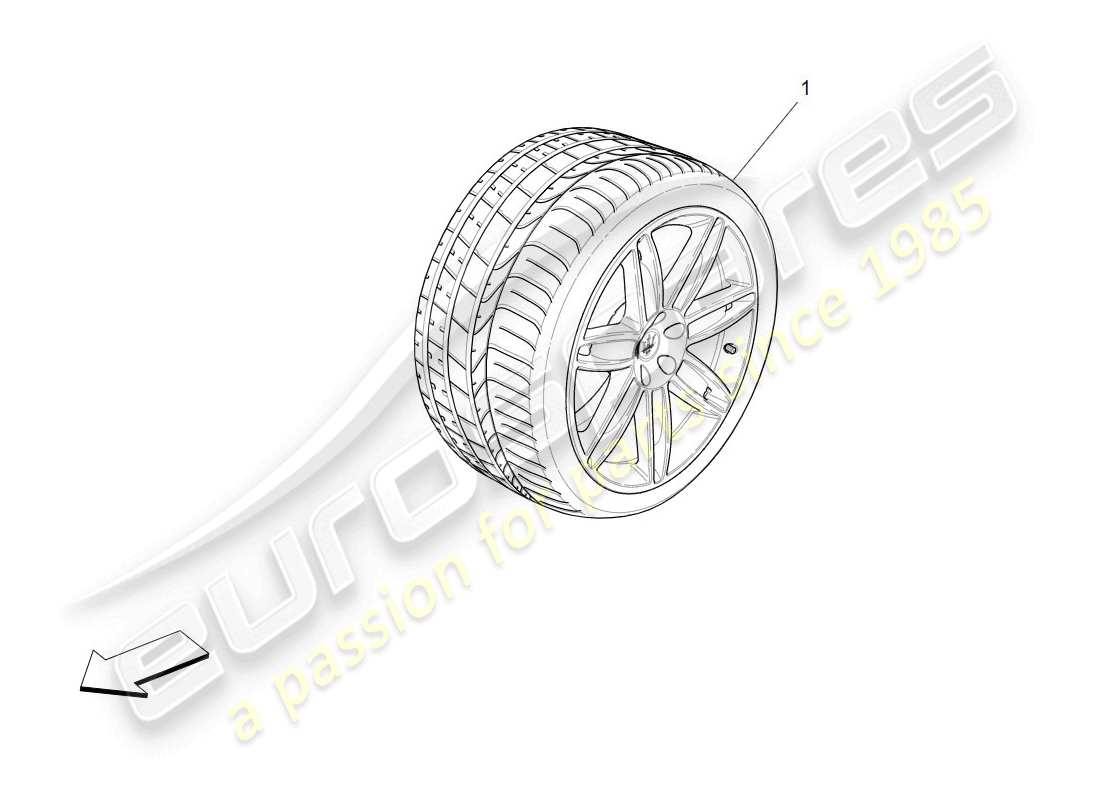 maserati granturismo (2011) cpl. wheels parts diagram