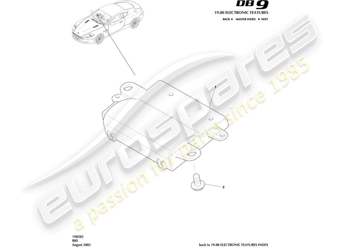 aston martin db9 (2011) rke part diagram