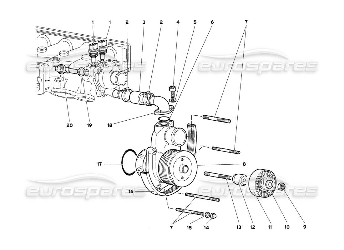 a part diagram from the lamborghini diablo 6.0 (2001) parts catalogue