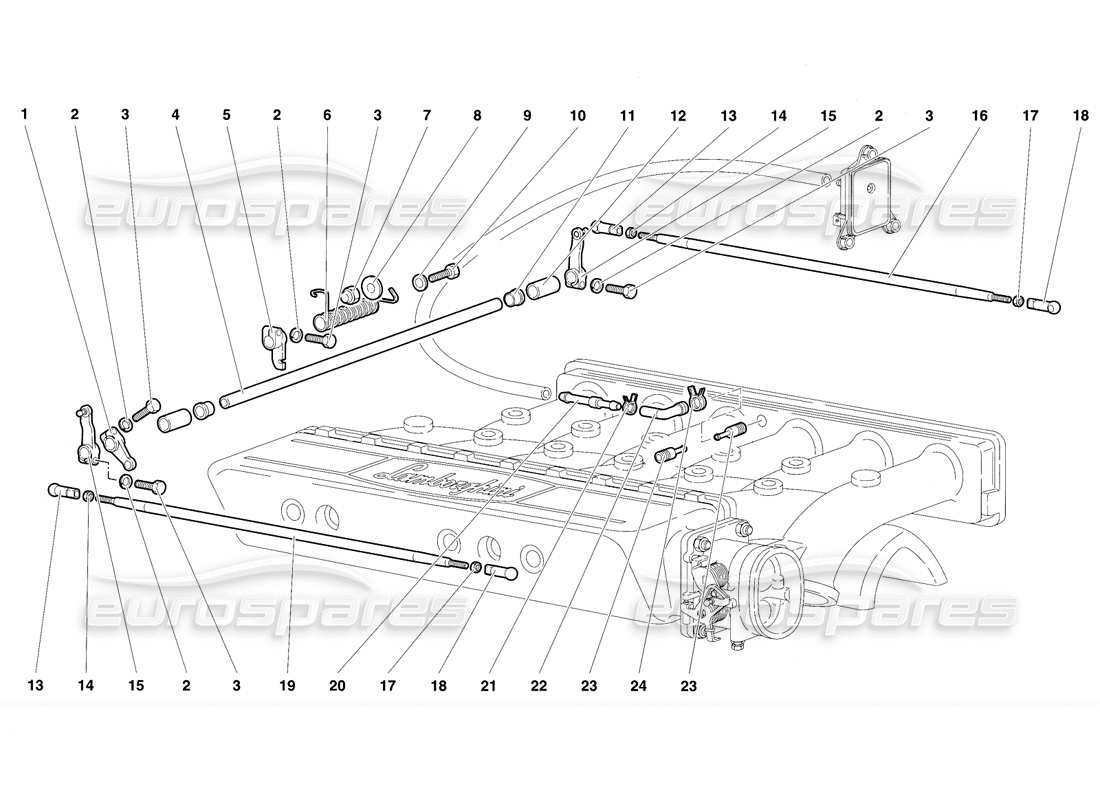 a part diagram from the lamborghini diablo parts catalogue