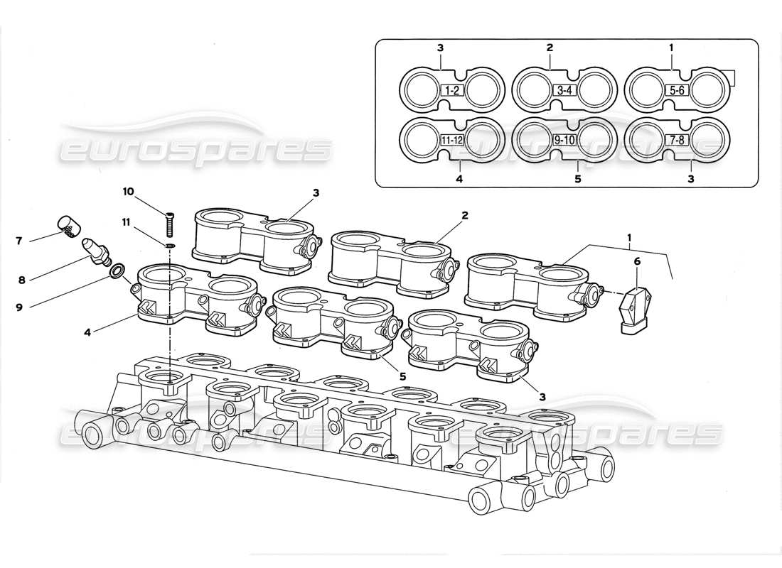 a part diagram from the lamborghini diablo gt (1999) parts catalogue