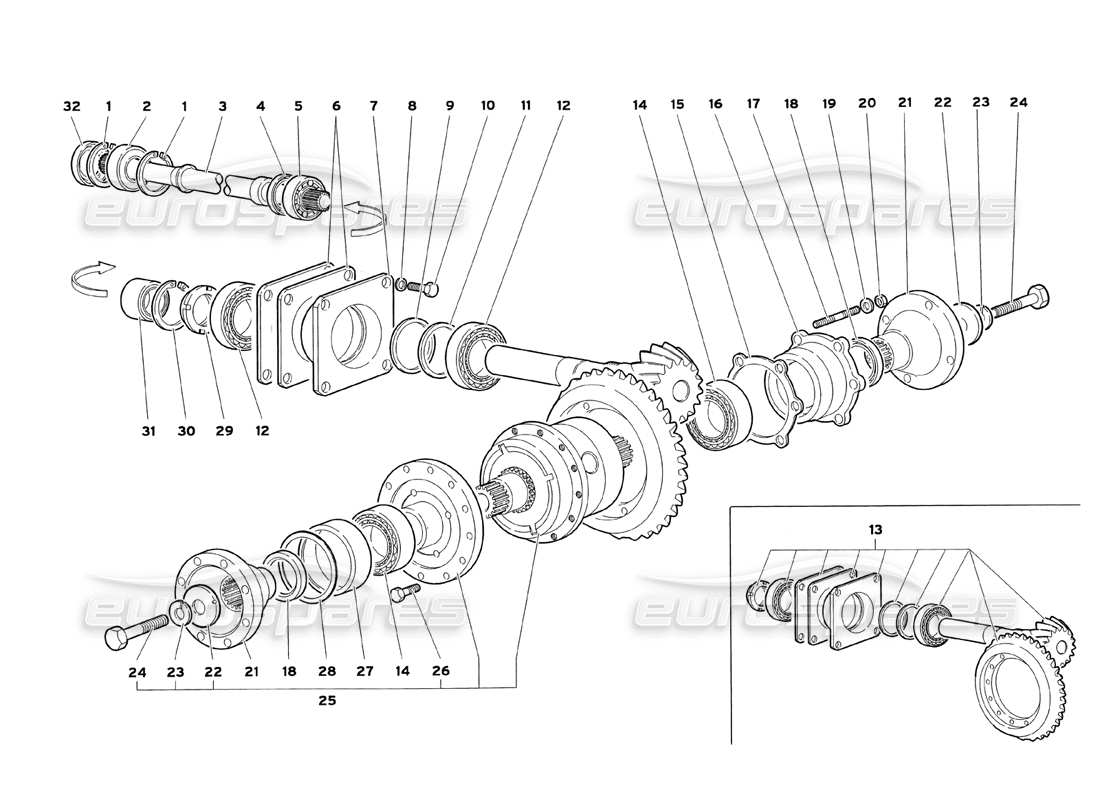 a part diagram from the lamborghini diablo parts catalogue